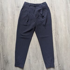 Navy Striped Trousers Uniqlo